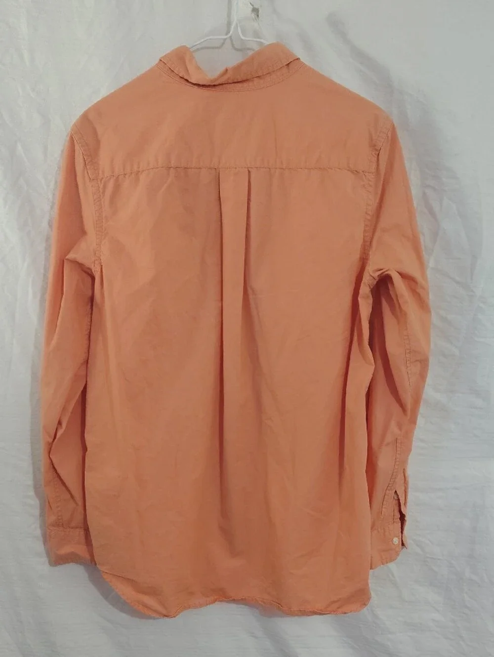 Ralph Lauren Boy's Peach Orange Button-Down Shirt with Green Pony Size 16/18